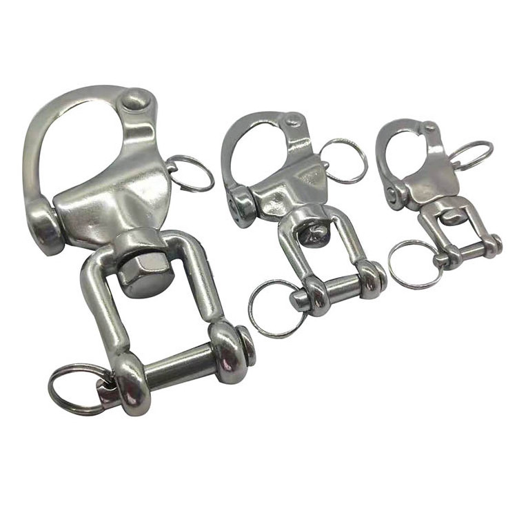 Marine Hardware 316 Stainless Steel Swivel Snap Towing Shackle For Sailboat Spinnaker Halyard &Diving