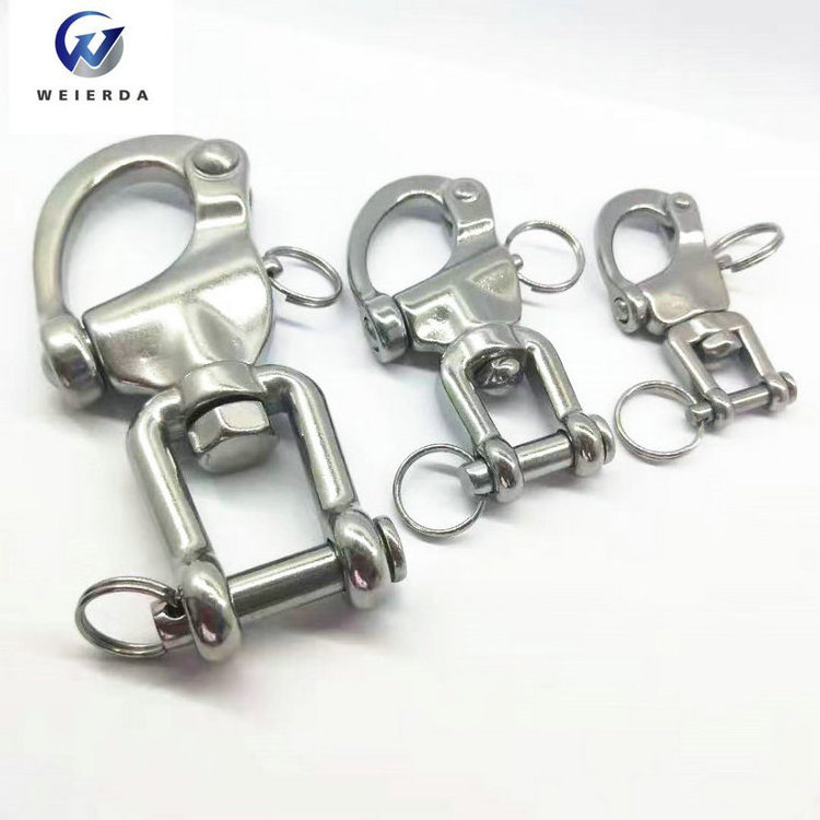 Marine Hardware 316 Stainless Steel Swivel Snap Towing Shackle For Sailboat Spinnaker Halyard &Diving