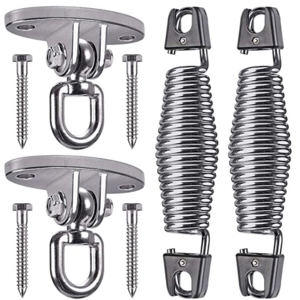 304 Stainless Steel Swing Hangers and Porch Swing Springs Hanging Kit for Hammock Chai Free-Standing Swings Hold up 400lbs