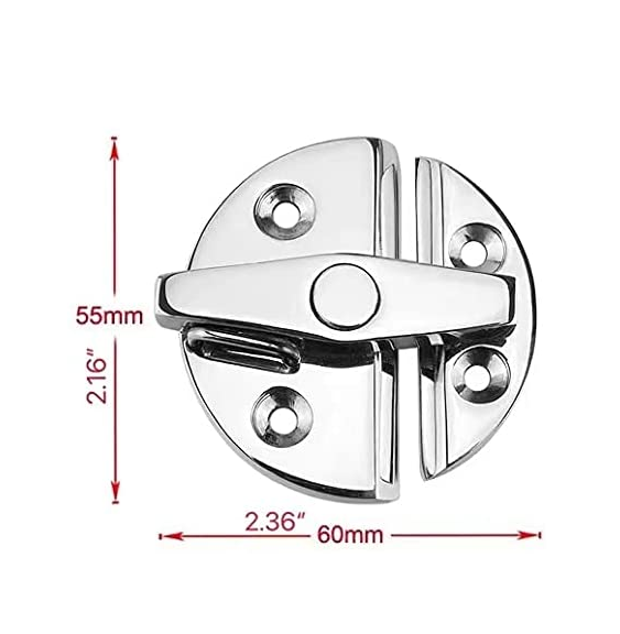 Marine Grade Stainless Steel 316 Boat Door Cabinet Hatch Round Turn Button Twist Catch Latch