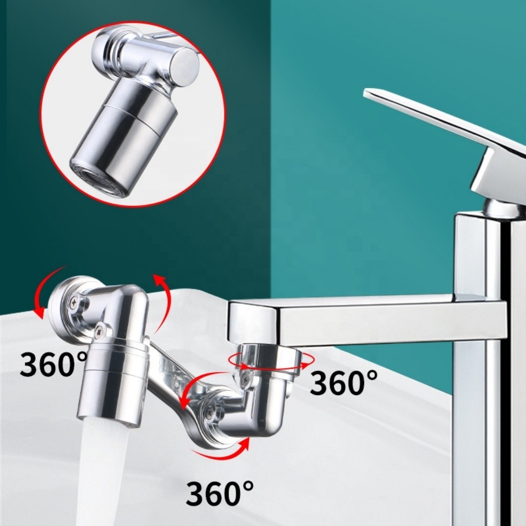 Universal 360 kitchen faucet Rotation Extension bathroom wash basin bubbler anti-splash nozzle mechanical arm tap water filter