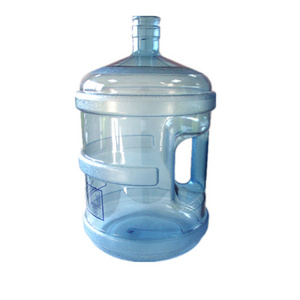 Bpa Free 3/5GL Gallon Clear Plastic PC Polycarbonate Blue Mineral Drinking Water Bottle Jug with Handle