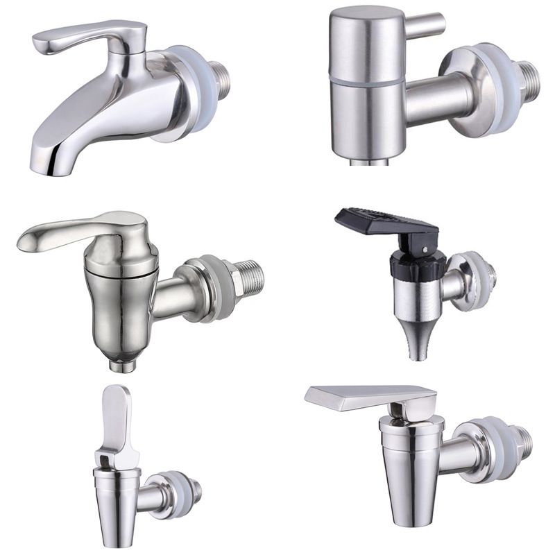 Polished Finish or Brushed Finish Food grade Stainless Steel Water Spigot / Tap / Faucet for Water Beverage Dispenser