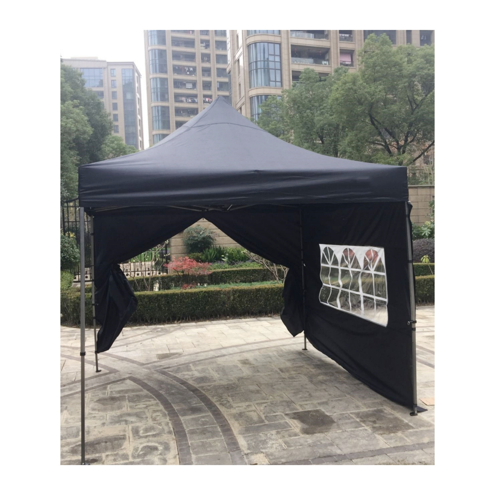 Custom Logo Folding Heavy Duty Pop Up Gazebo 10x10 canopy tent Commercial Grade with Side Walls