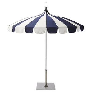 Tiki Pagoda Navy White Stripes Patio Umbrella Pagoda Umbrella Canopy