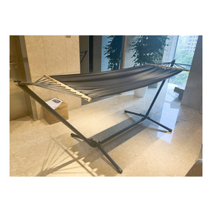 120 kg Load Capacity for Indoor Outdoor Hammock with Frame Sturdy Canvas and Stand Steel Spreader Bars Cotton Polyester