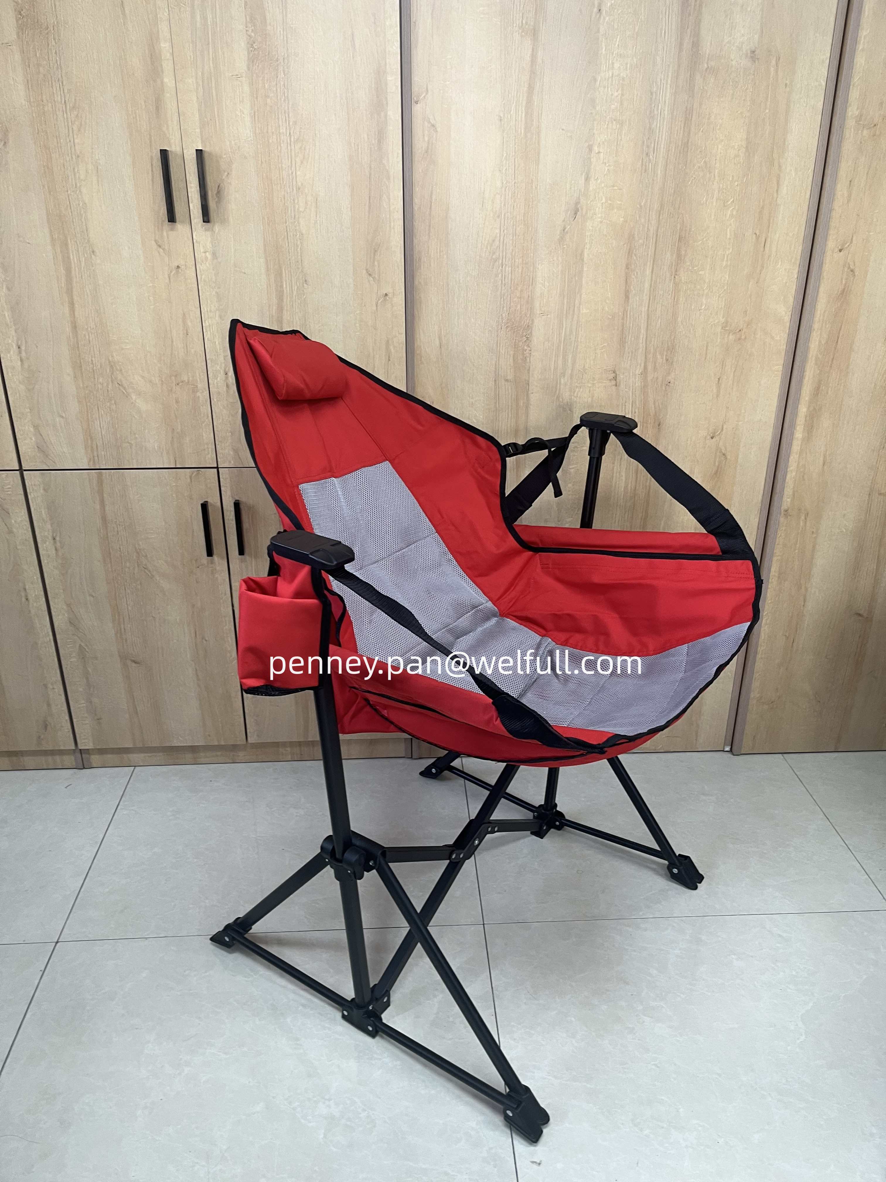 Outdoor Heavy Duty Oversized  Folding Portable Folding Rocking Swinging Recliner Hammock Chair