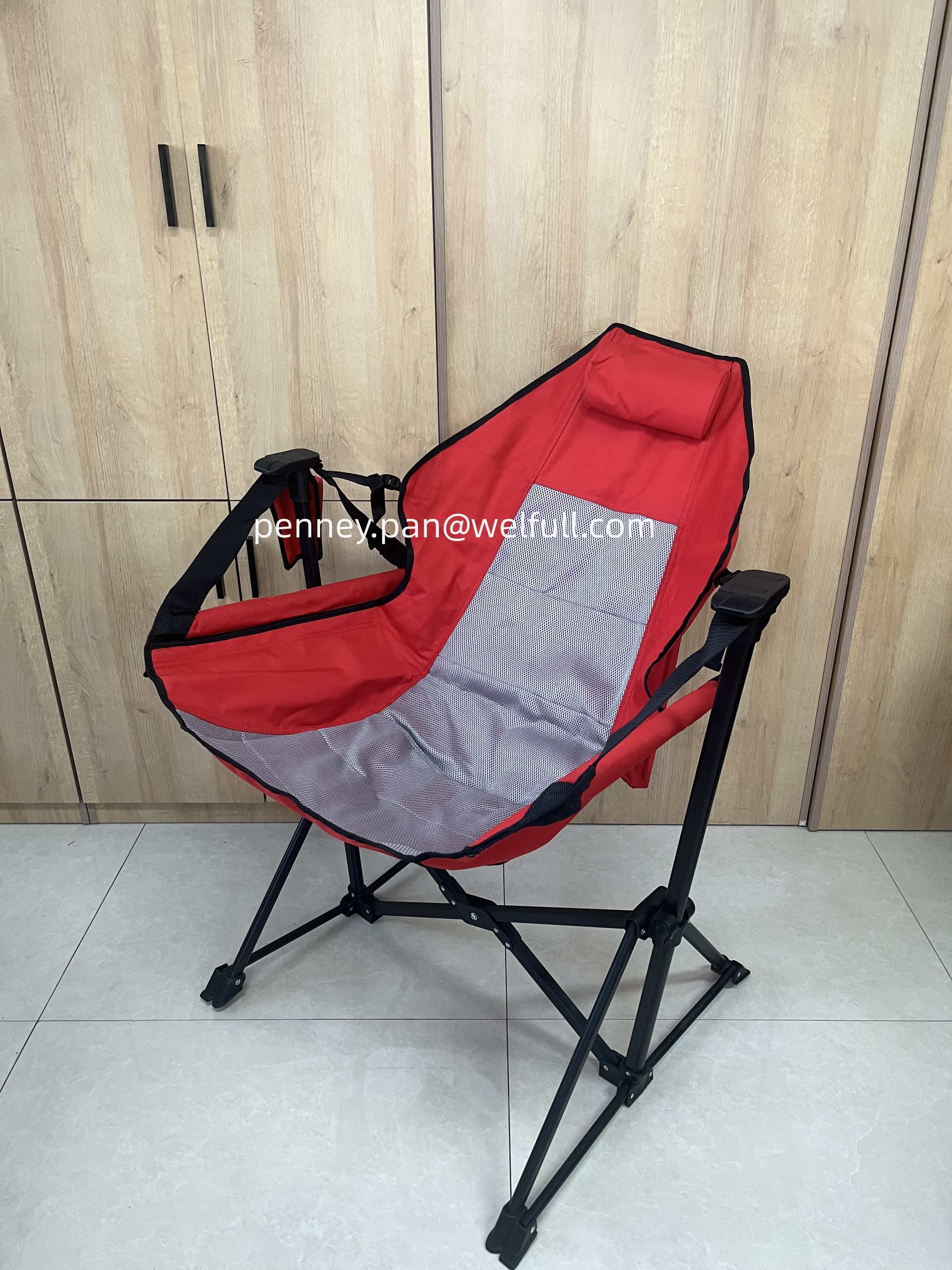 Outdoor Heavy Duty Oversized  Folding Portable Folding Rocking Swinging Recliner Hammock Chair