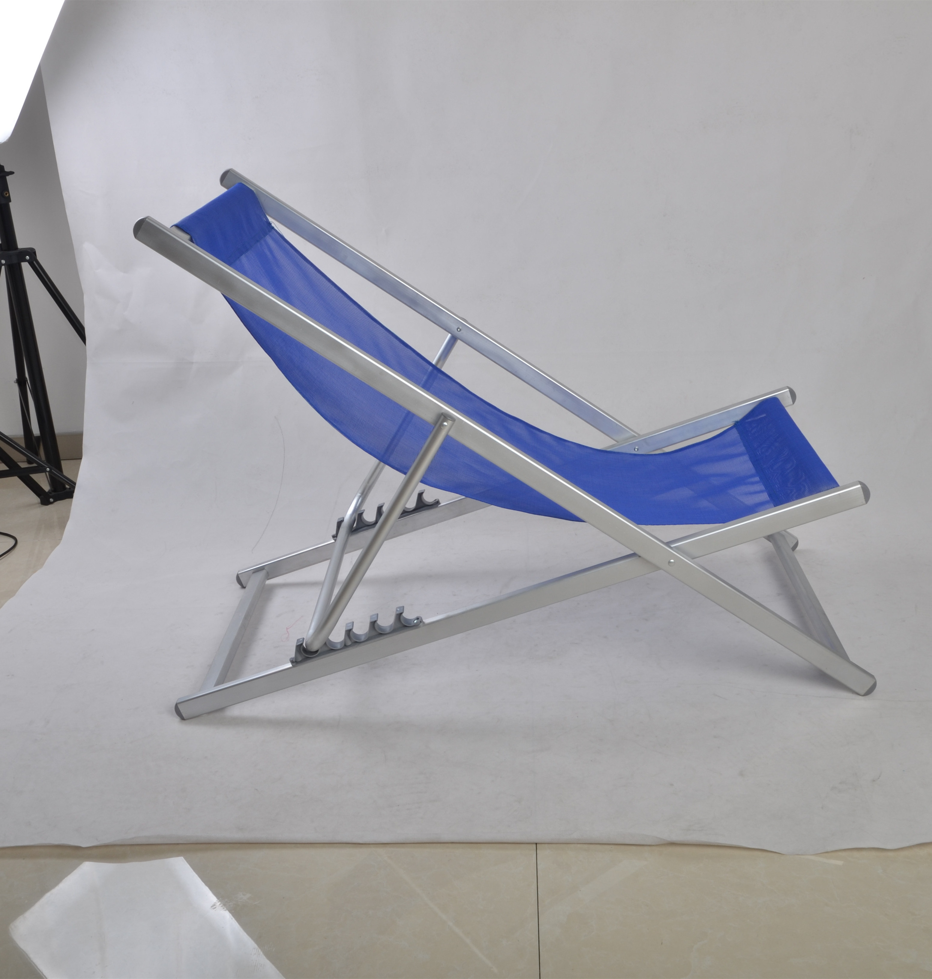 lidl Outdoor Aluminum beach Sling lounge chair foldable  Folding Lounge Beach Chair With Headrest