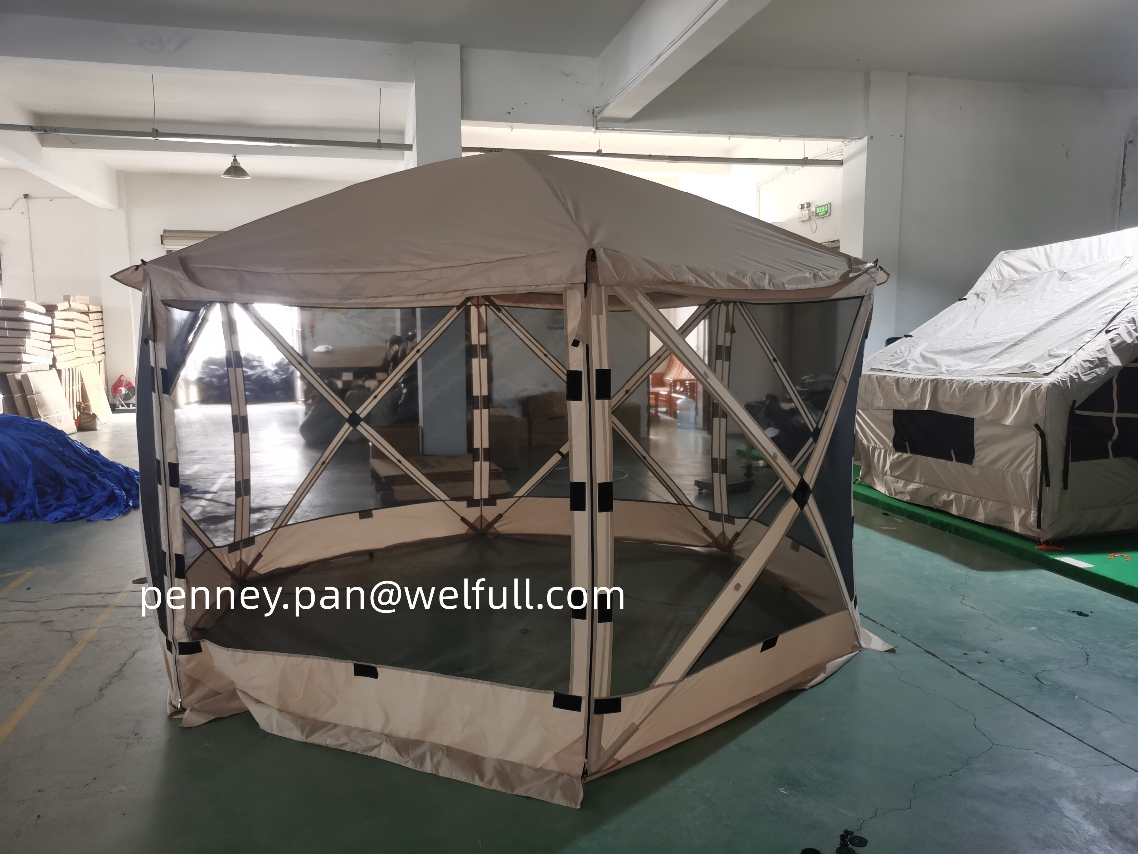 Outdoor Camping 12 X 12 Ft Portable Rv Accessories Six-sides Portable Gazebo  Pop Up Screen House Tent Gazebo Screen