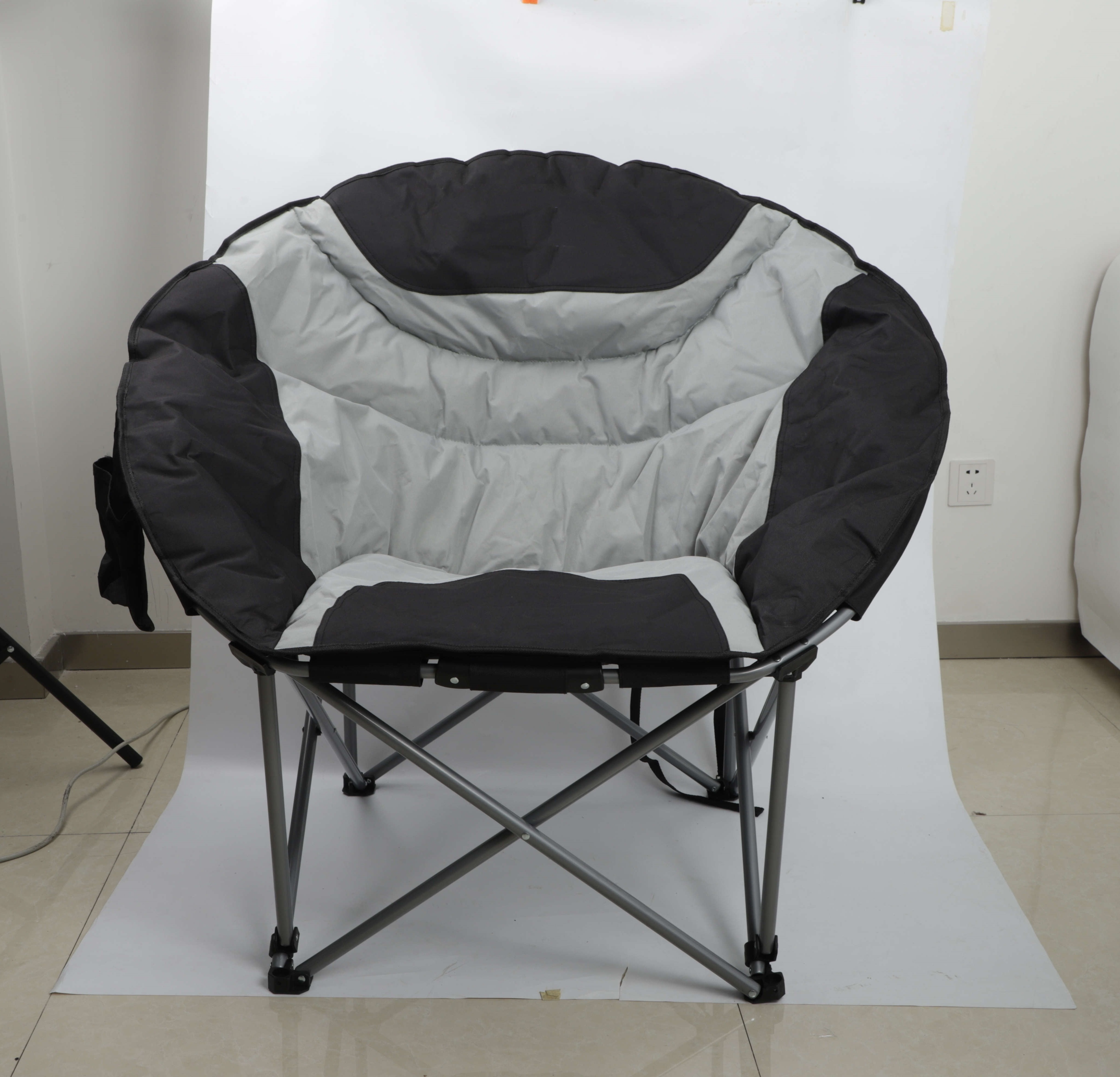 Camping Large Padded Folding Foldable Heavy Duty Comfy Sofa Camping Butterfly  Round Deluxe Moon Chair