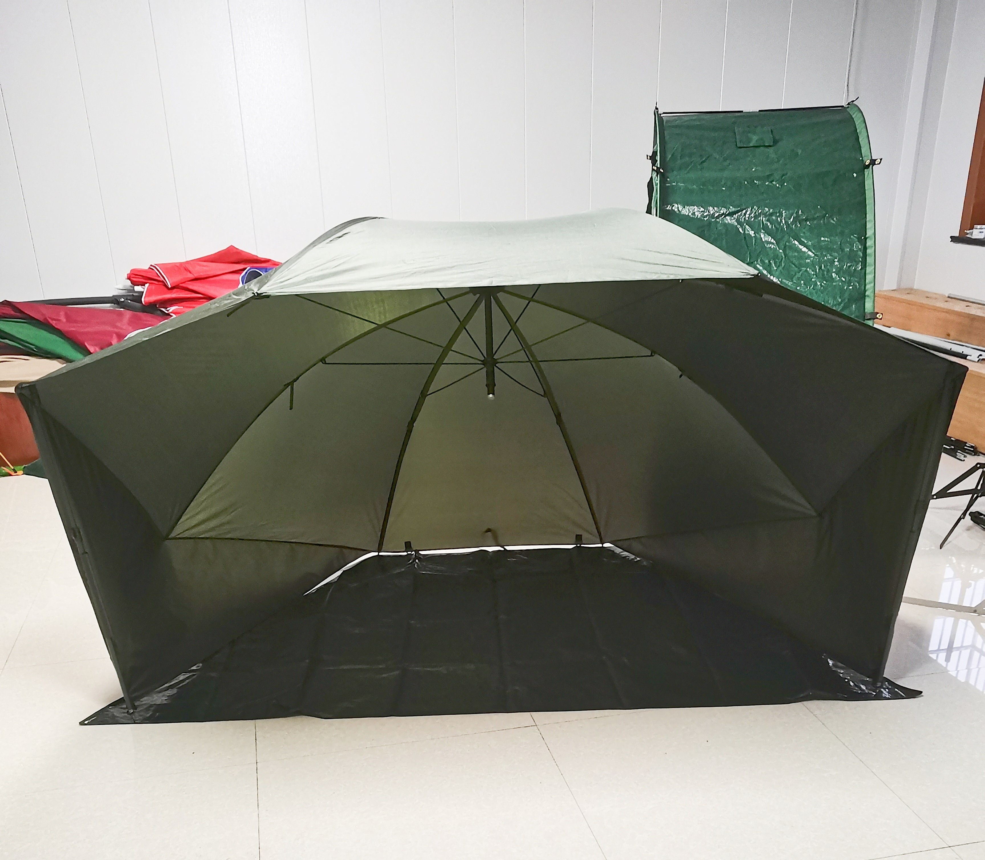 Outdoor Bivvy Brolly Umbrella Fish Trap Tent Sun Protection Waterproof Folding Portable Carp Instant Fishing Umbrella