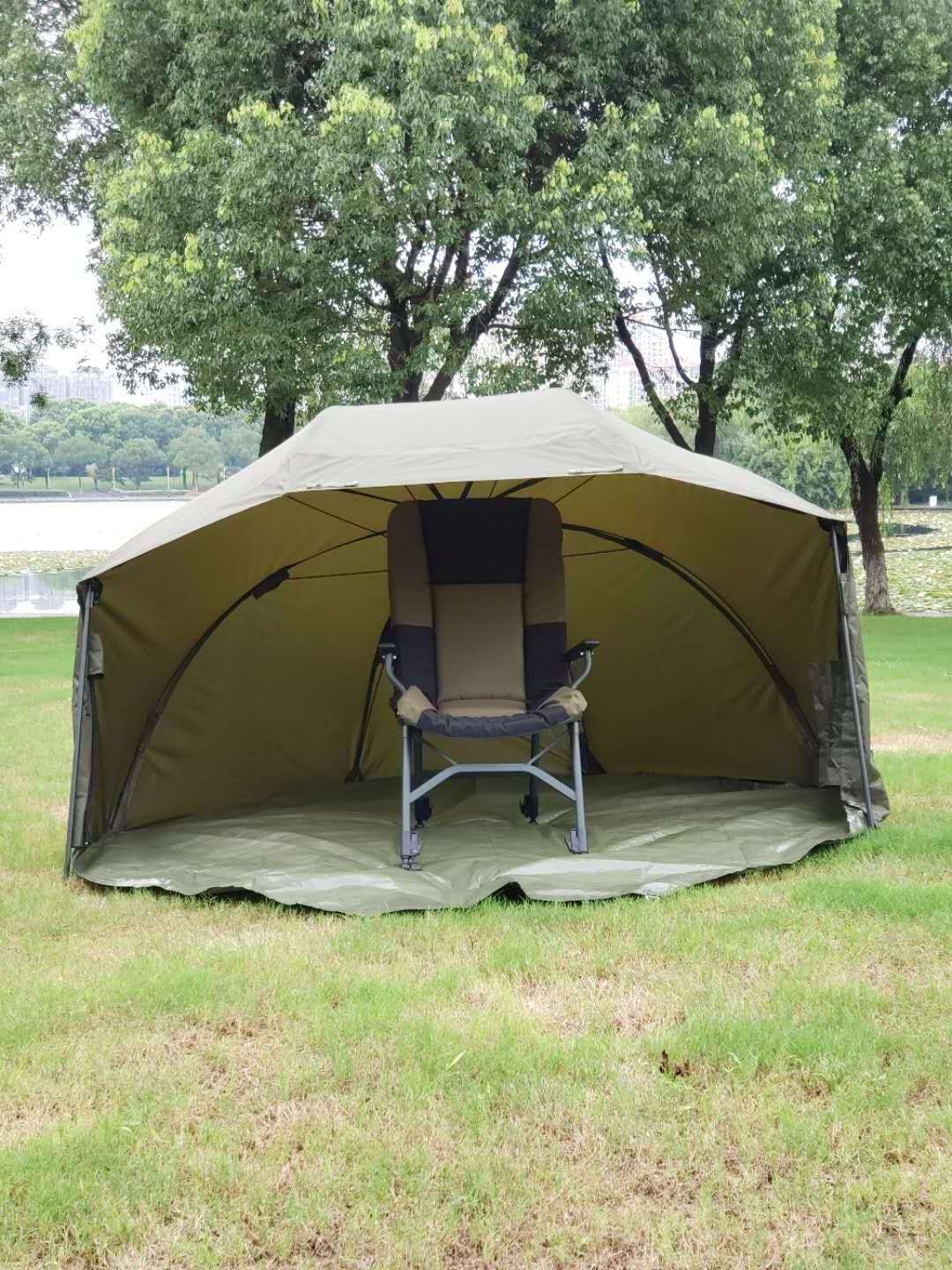 Outdoor Bivvy Brolly Umbrella Fish Trap Tent Sun Protection Waterproof Folding Portable Carp Instant Fishing Umbrella