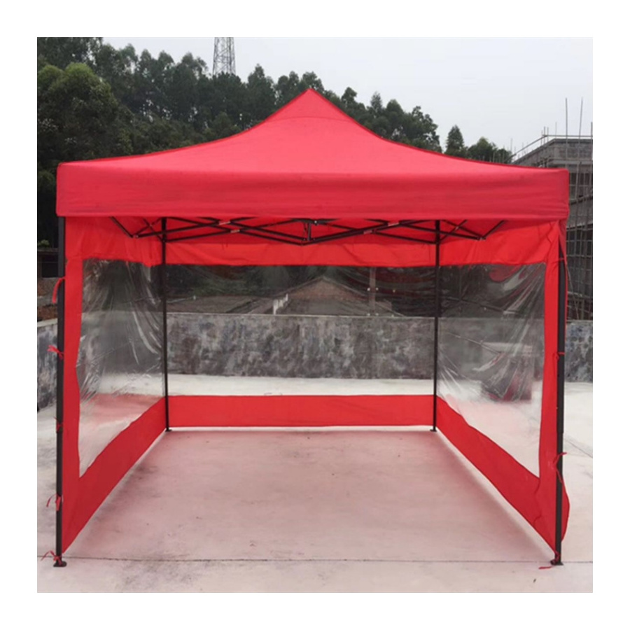 3*3m Outdoor Cheap Custom Printed Waterproof Folding Portable Pop Up Gazebo Canopy Rainproof Tent with Side Panel