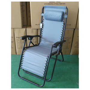 600d Oxford Germany Outdoor Strong Steel Frame Beach Folding Reclining Recliner Chaise Lounge Chair