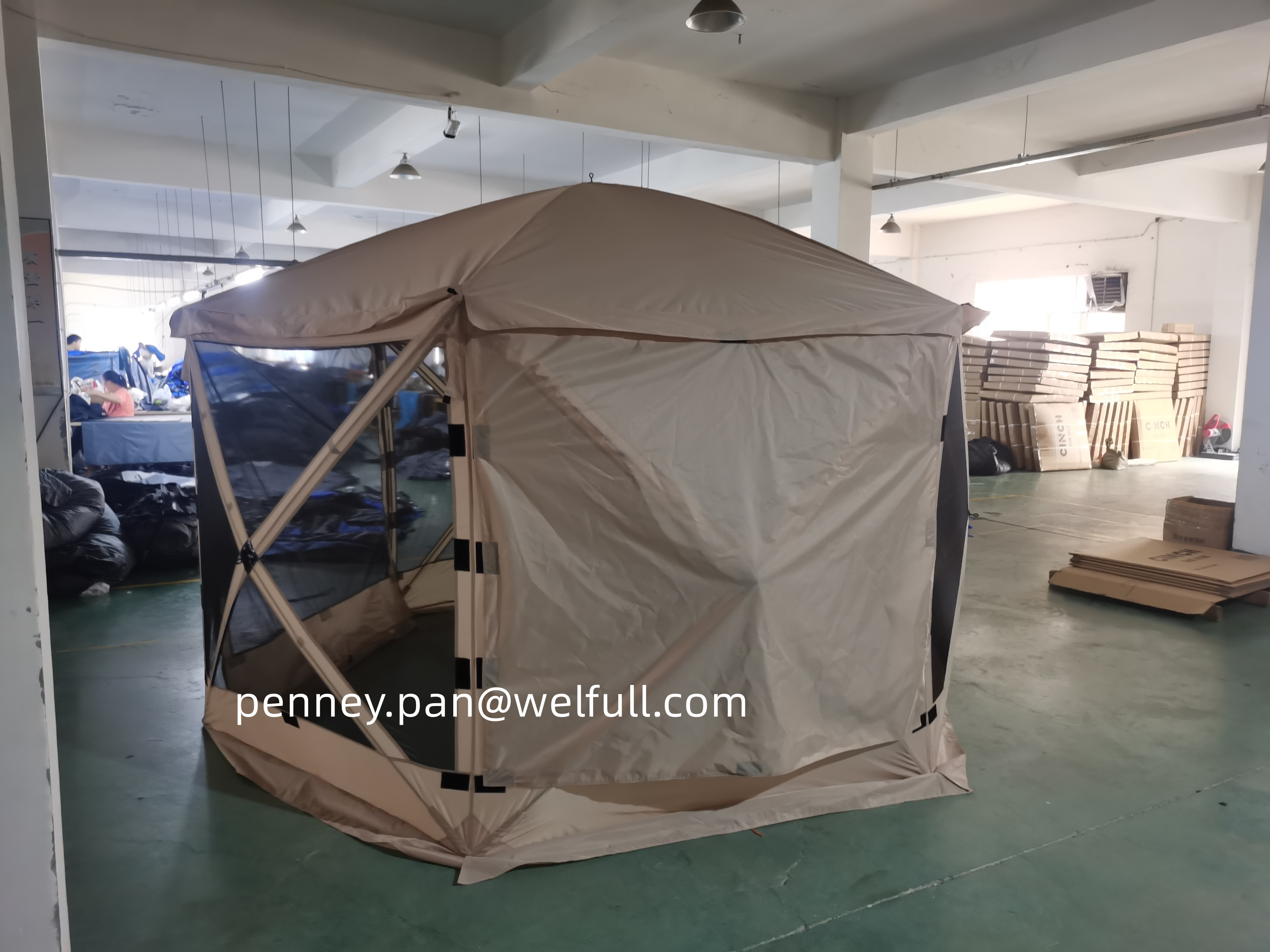 Outdoor Camping 12 X 12 Ft Portable Rv Accessories Six-sides Portable Gazebo  Pop Up Screen House Tent Gazebo Screen