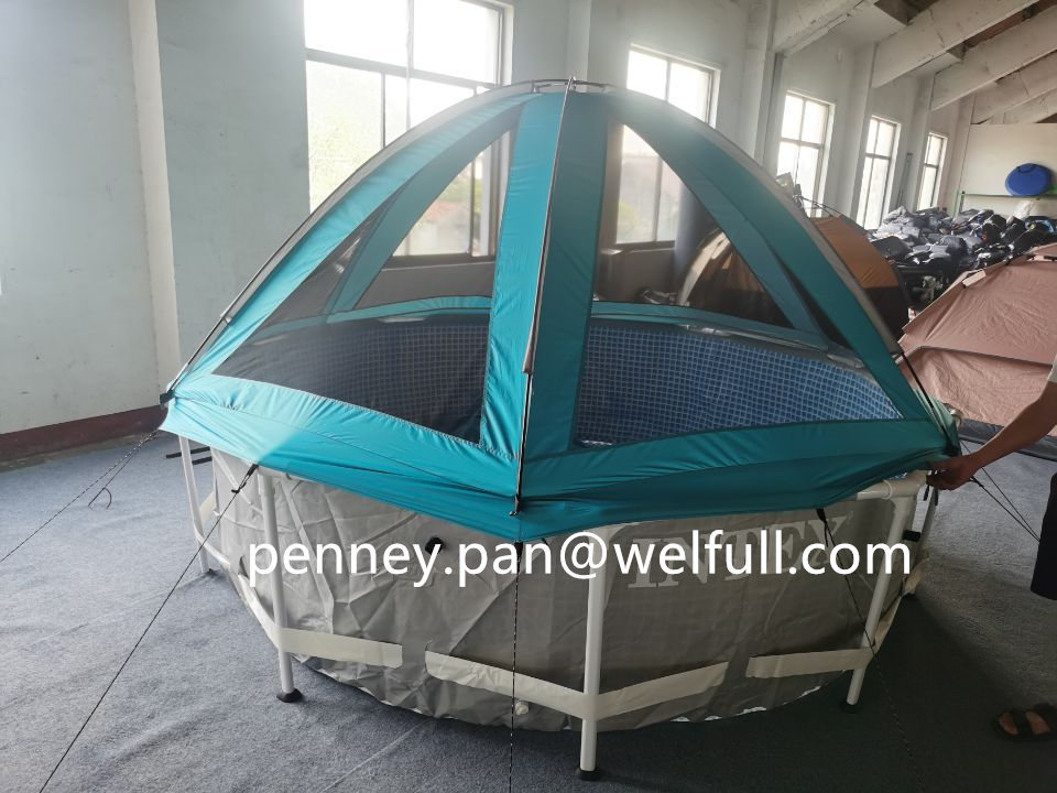 PVC Germany Outdoor Garden Pool House Canopy Dome Pop Up Automatic Swimming Pool Cover House