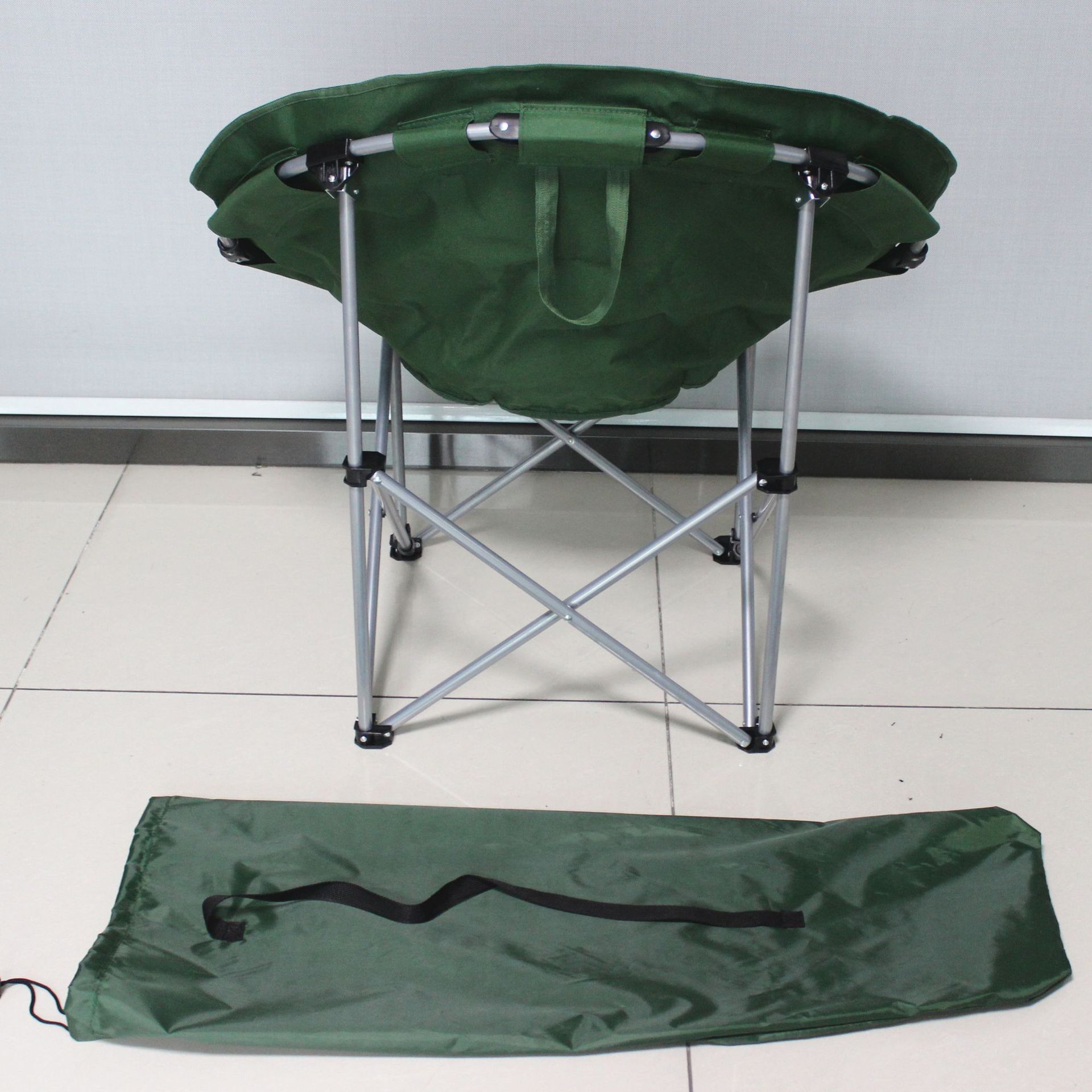 Moon Seat Saucer Steel Camping Large Padded Folding Foldable Heavy Duty Comfy Sofa Moon Chair Portable