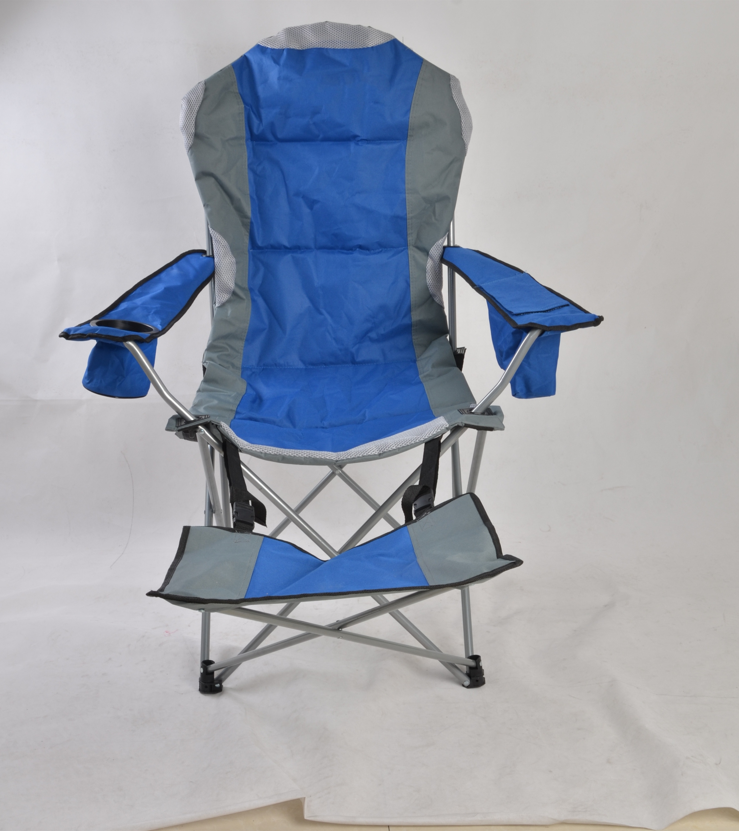 Recliner Leisure Sports Outdoor Furniture Foldable Garden Oversized Deluxe Heavy Duty Quad Camping Chair With Cup Holder