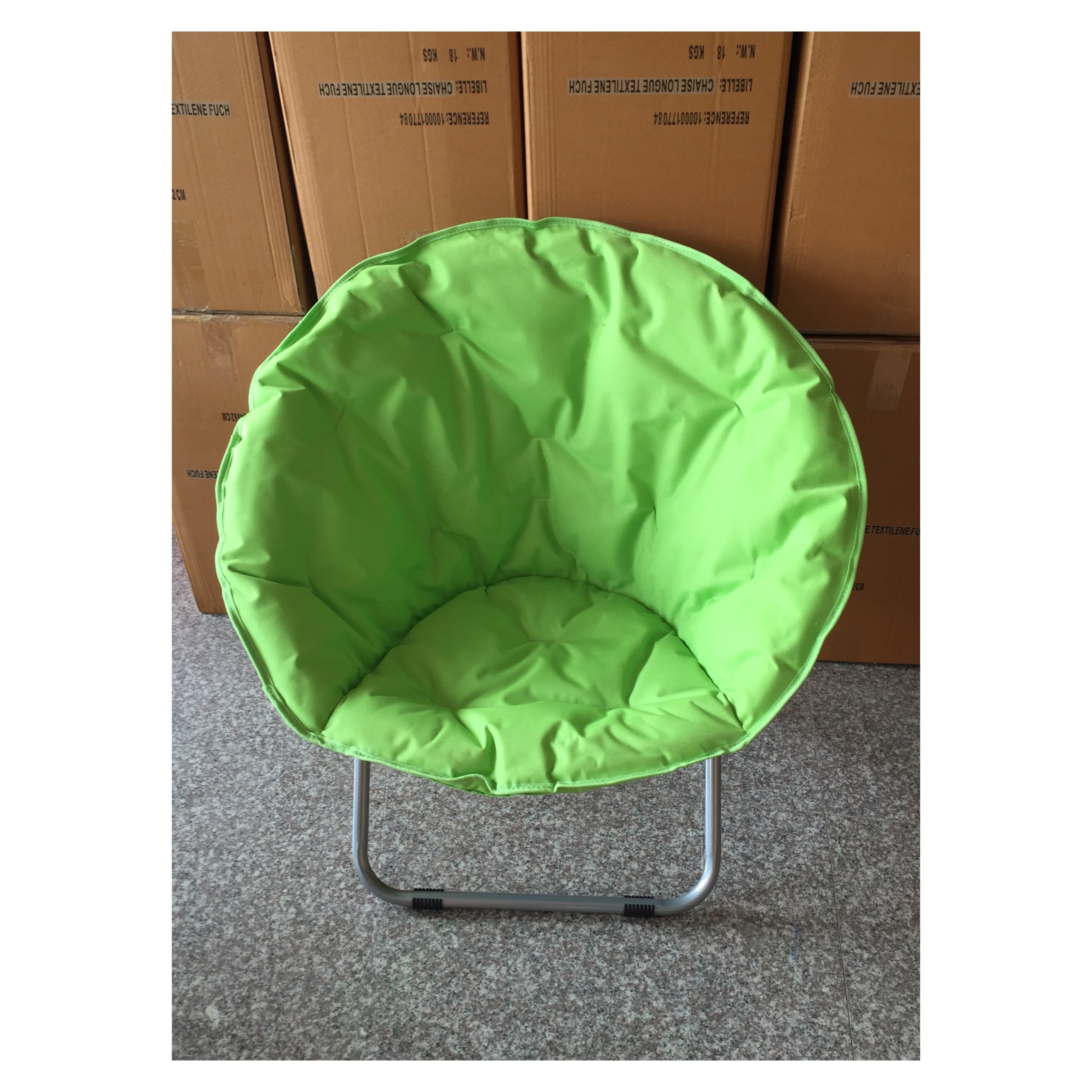 Moon Seat Saucer Steel Camping Large Padded Folding Foldable Heavy Duty Comfy Sofa Moon Chair Portable