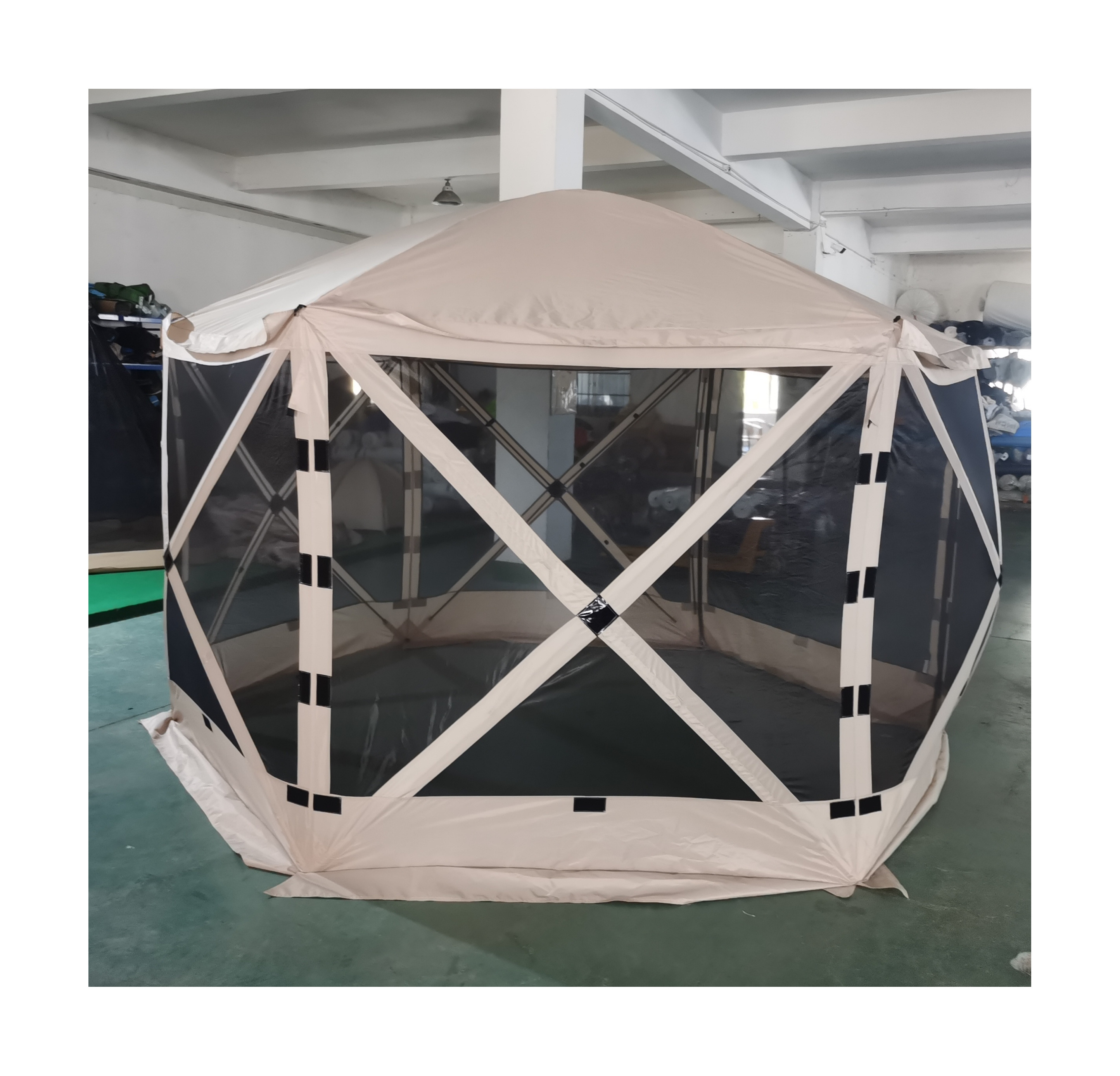 Outdoor Camping 12 X 12 Ft Portable Rv Accessories Six-sides Portable Gazebo  Pop Up Screen House Tent Gazebo Screen