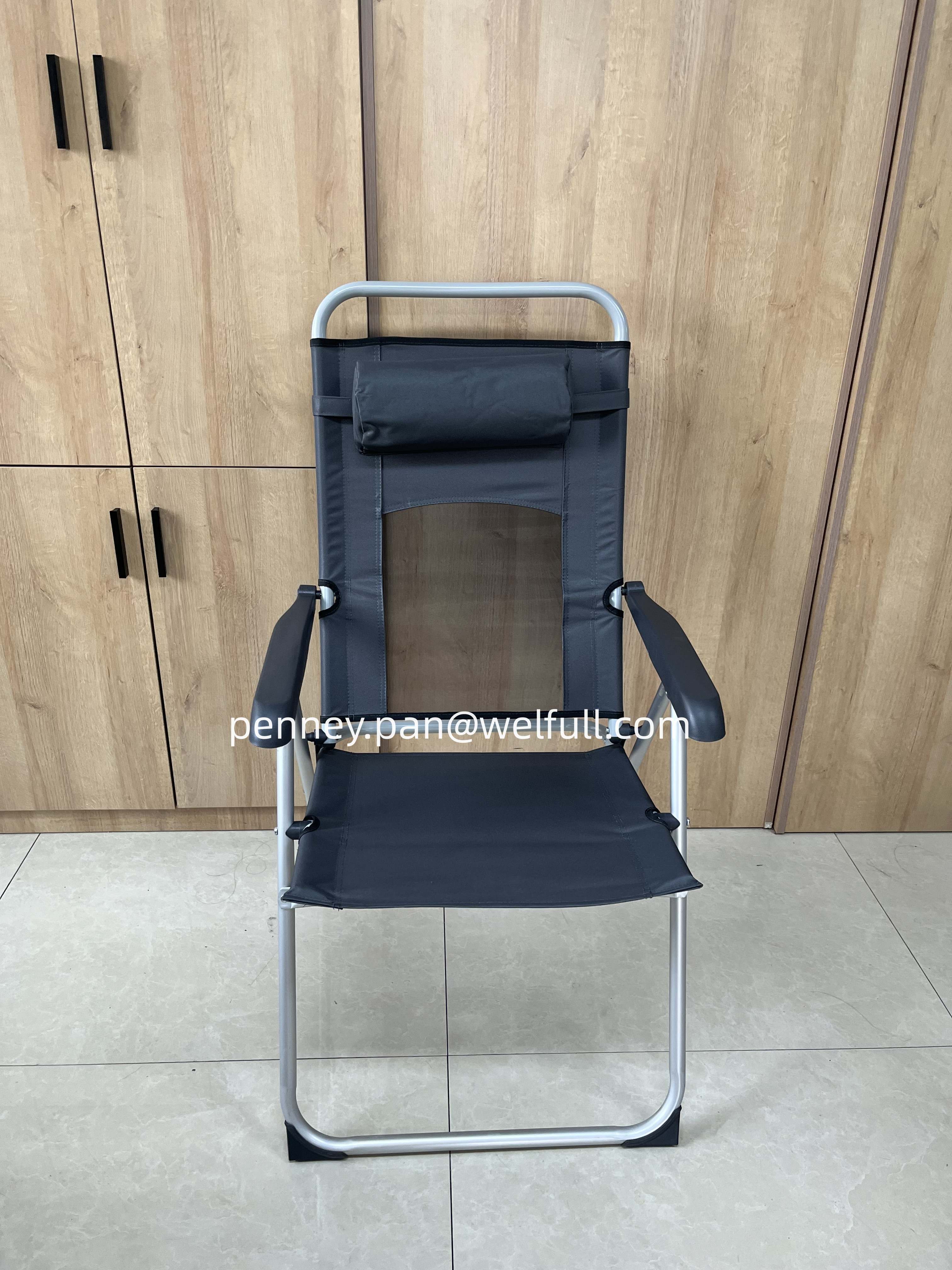 Folding Recliner Portable Outdoor Summer Camping Aluminum Lounge Lightweight Folding Beach Chair