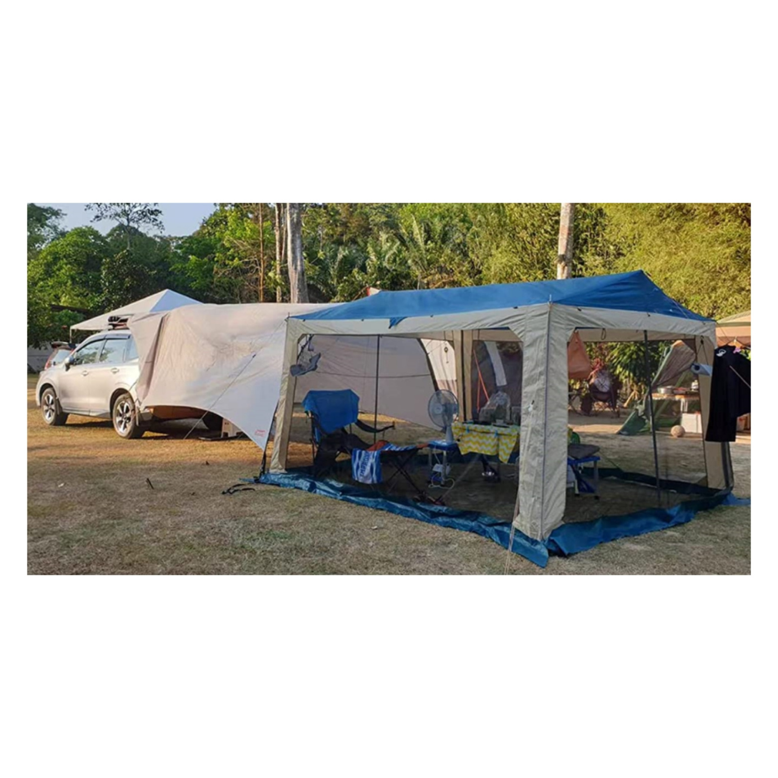 Outdoor Camping Portable Sunshade Car Rear Travel Tents Roof Awning Travel Large Foldable Portable Car Shade Canopy