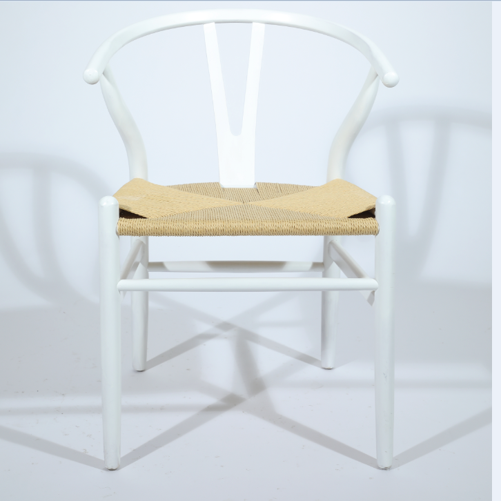 Solid Wood Nordic Style Ash White Han Wegner Wishbone Y Chair