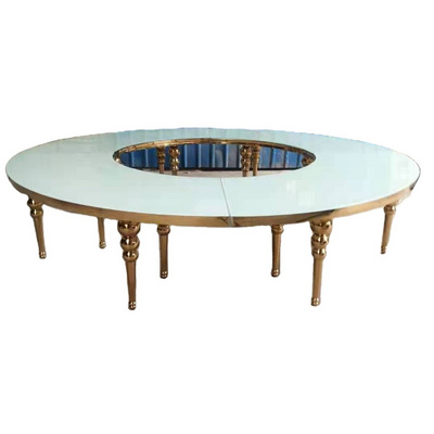 Hotsale Stainless steel serpentine tables/wedding tables for event party