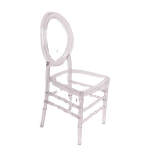 Wholesale Stackable Clear Resin Acrylic Chavari Chairs Hotel Round Back Plastic Events Wedding Transparent Chiavari Chair