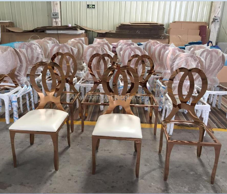 Stainless steel Rose Gold Infinity Phoenix Chair For Weddings