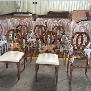 Stainless steel Rose Gold Infinity Phoenix Chair For Weddings