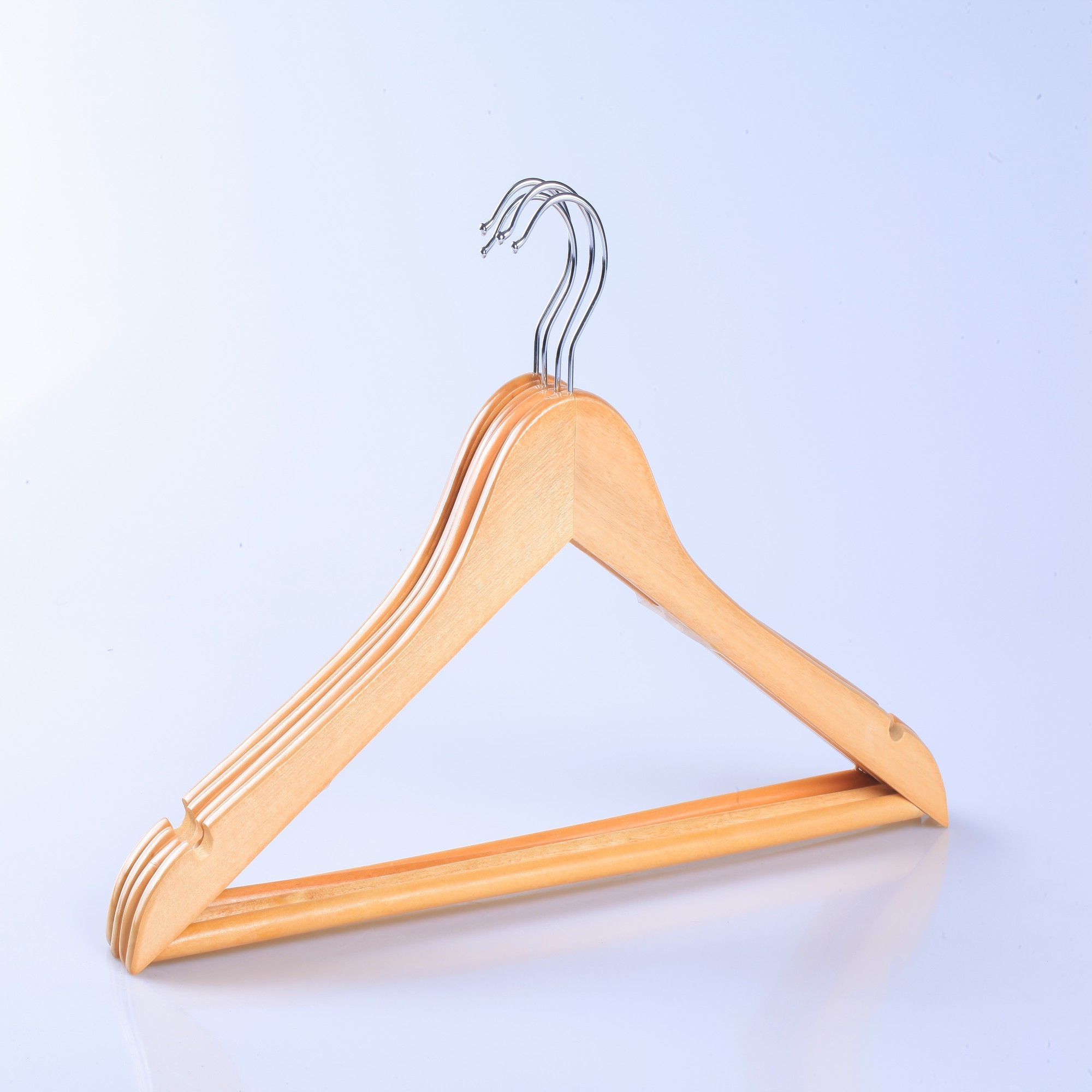 adult male and female children's clothing store anti slip black wooden clothes hanger