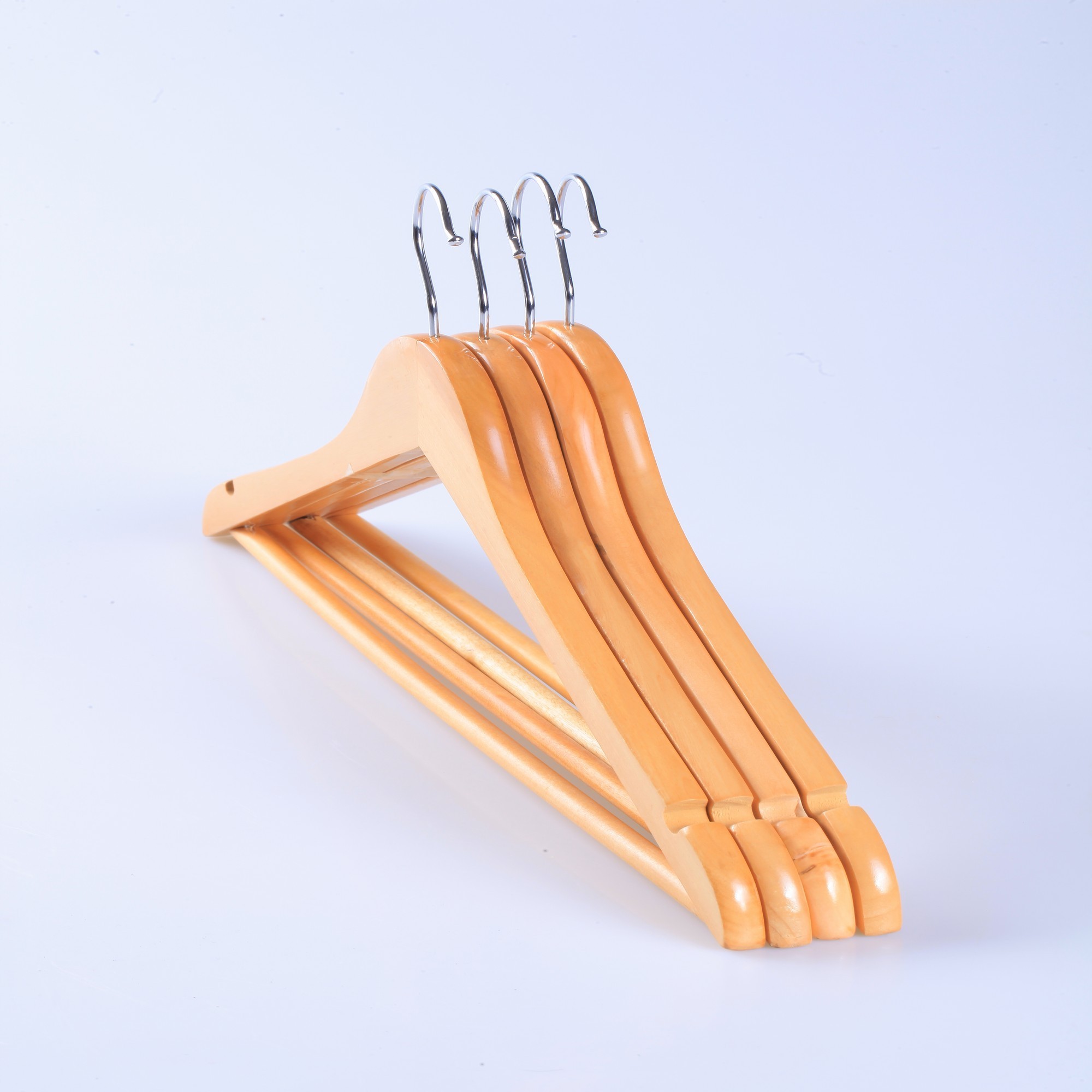 adult male and female children's clothing store anti slip black wooden clothes hanger