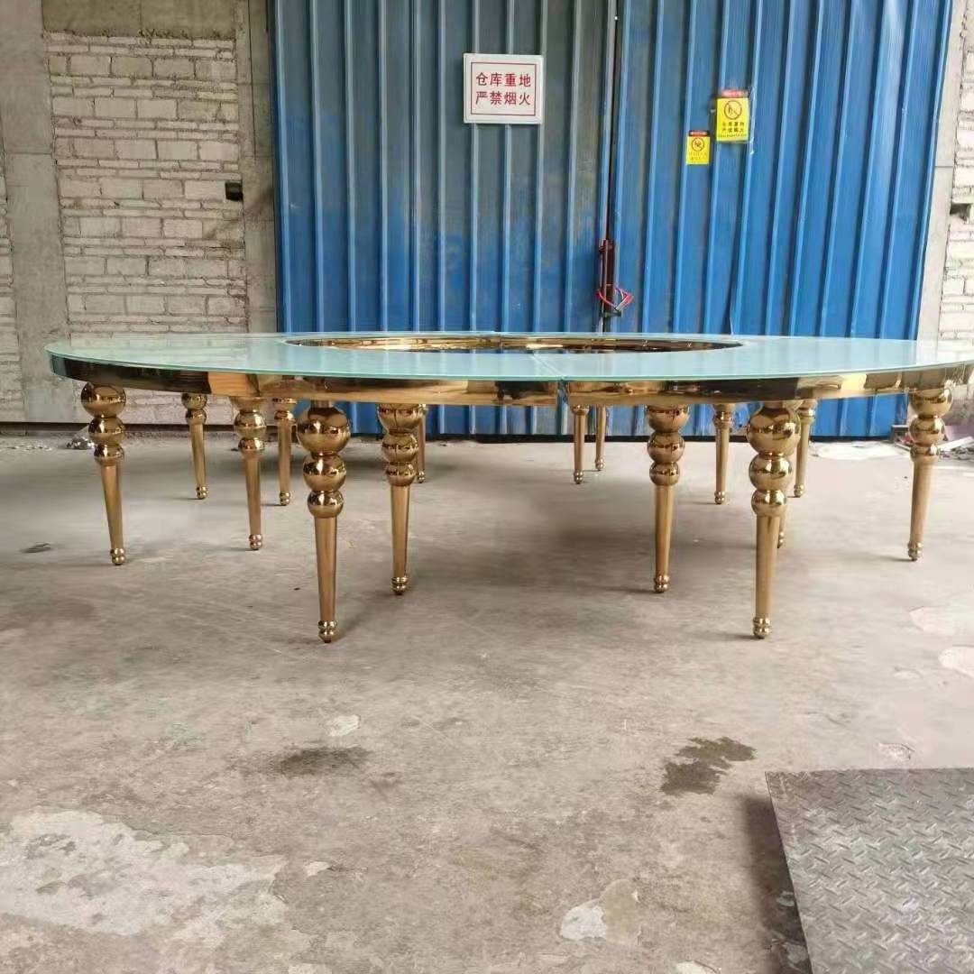 Hotsale Stainless steel serpentine tables/wedding tables for event party