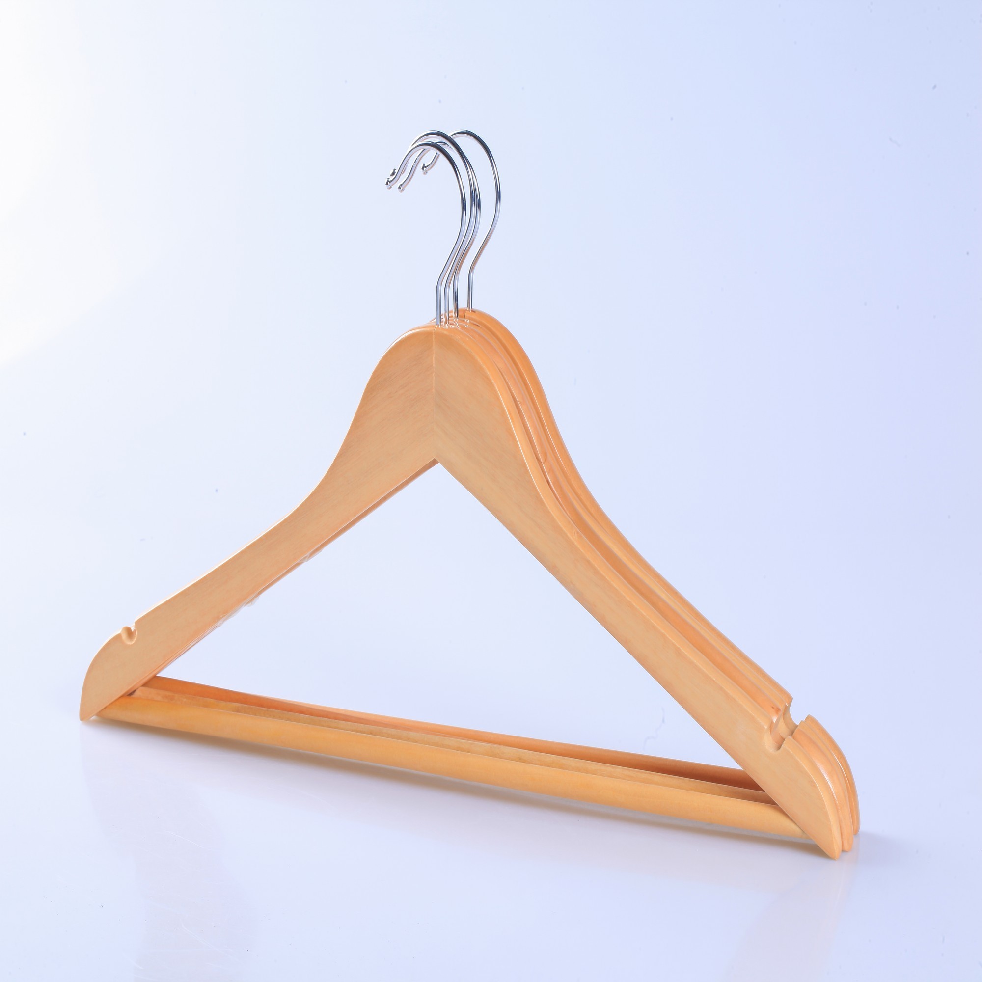 adult male and female children's clothing store anti slip black wooden clothes hanger