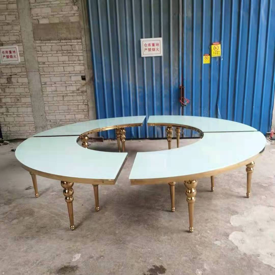 Hotsale Stainless steel serpentine tables/wedding tables for event party