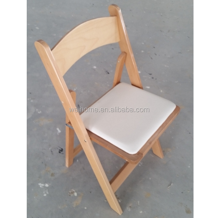 Top quality wholesale foldable chair wedding event wimbledon garden chairs wood folding chair outdoor