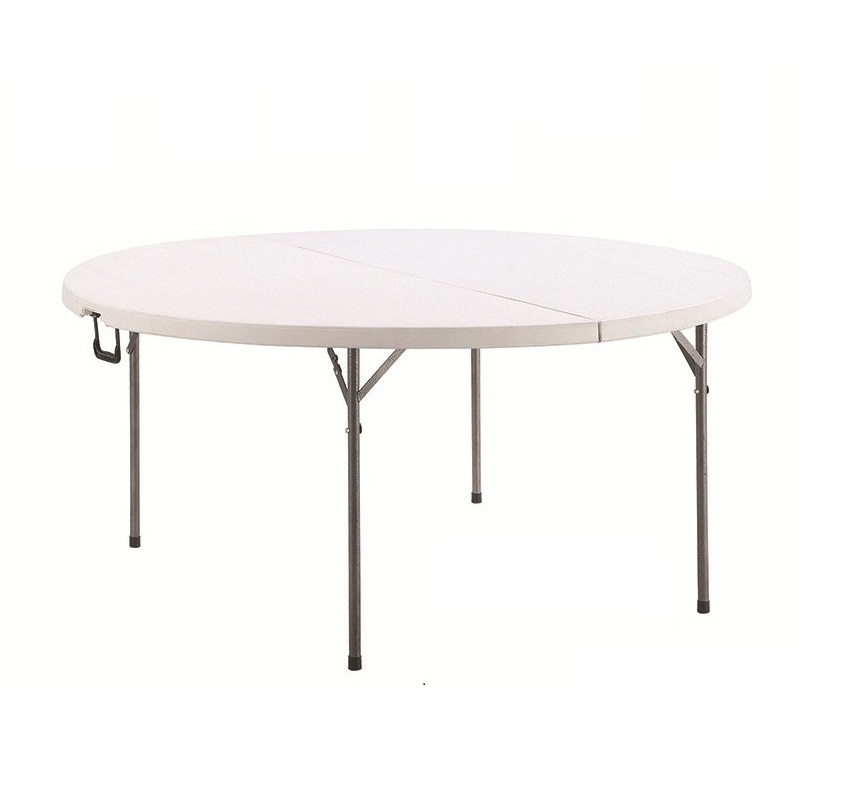 5ft cheap outdoor plastic foldable banquet round table used folding tables for sale