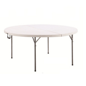 5ft cheap outdoor plastic foldable banquet round table used folding tables for sale