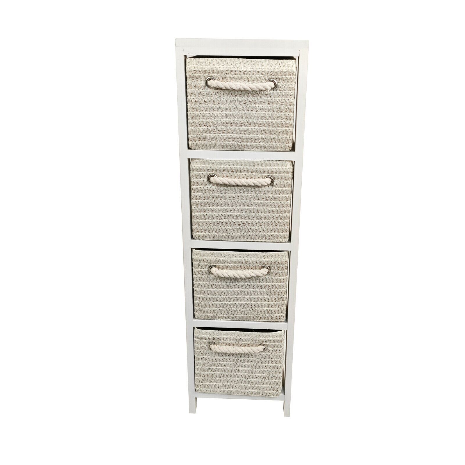 High Quality Living room /bedroom Woven Rattan Basket Modern Craft Wood 4 drawer Storage Cabinet/ shelf