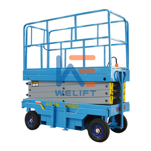 4-20m Lifting Height Trailer Pneumatic tires Mobile Scissor lift table with free spare parts