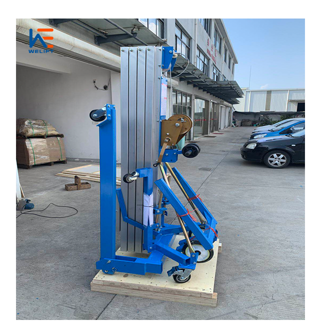 7.9m Cheap High Quality Manual Electric Aluminum Lift for Warehouse