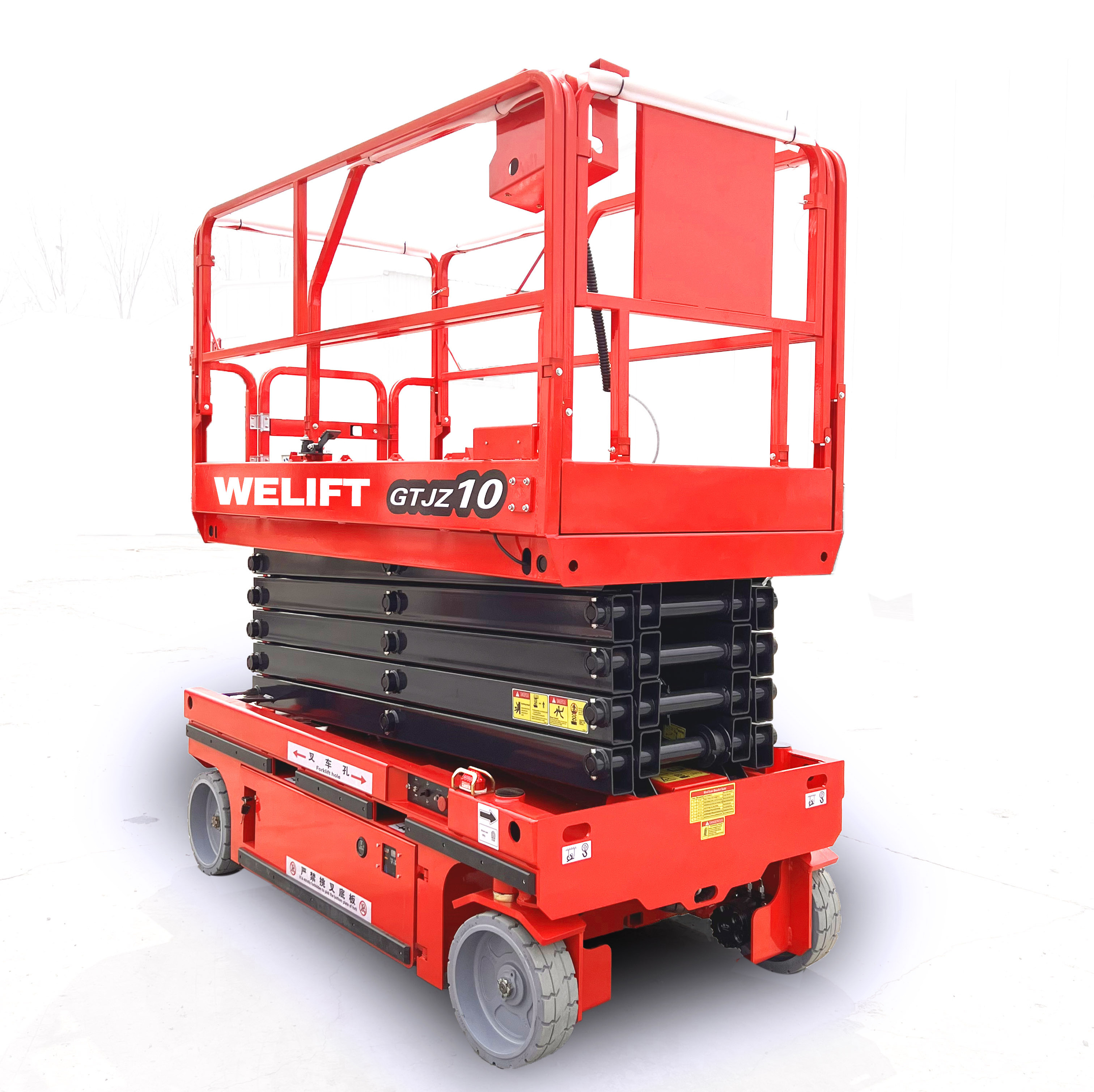 6-14M 320KG Self-propelled Electric Scaffold LiftingSelf-driven Battery Electric Scissor Lift for Warehouse and clean buildings