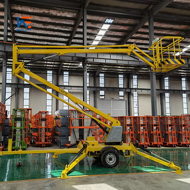 8m-20m Articulated Towable Cherry Picker Tow Behind Boom Lift Used For Sale