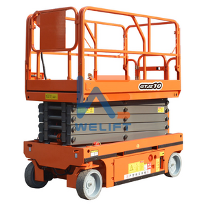 Electric Scissor Lift Aerial Work Platform Hydraulic Scaffolding Truck Mounted drive motor scissor lift