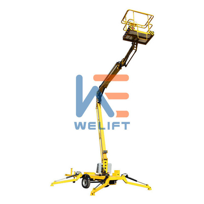 8m-20m Articulated Towable Cherry Picker Tow Behind Boom Lift Used For Sale