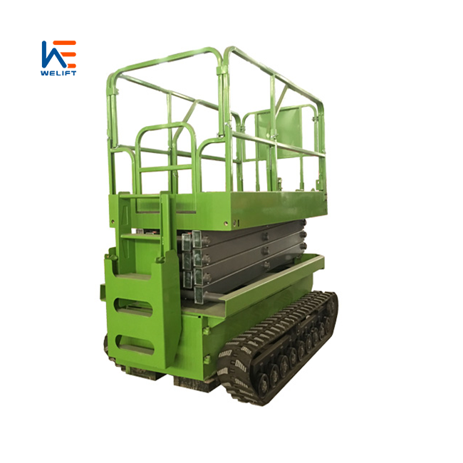 Track scissor lift 230v Electric Track Crawler self propelled truck crawler lift Rough terrain