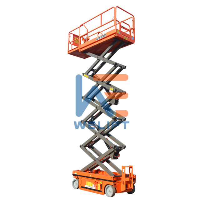 Electric Scissor Lift Aerial Work Platform Hydraulic Scaffolding Truck Mounted drive motor scissor lift