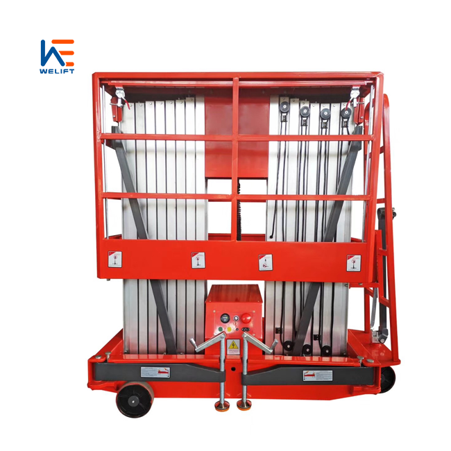 10m Mobile lifting / Telescopic ladders one column Mobile single / double mast personal man lift home cleaning